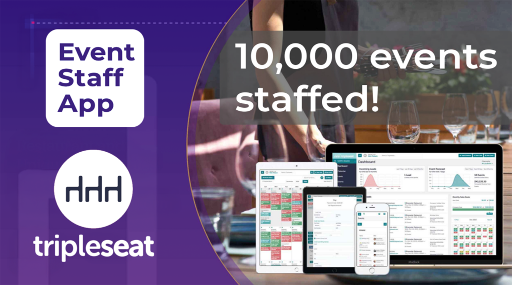One Year In: Over 10,000 events staffed via our integration with Tripleseat